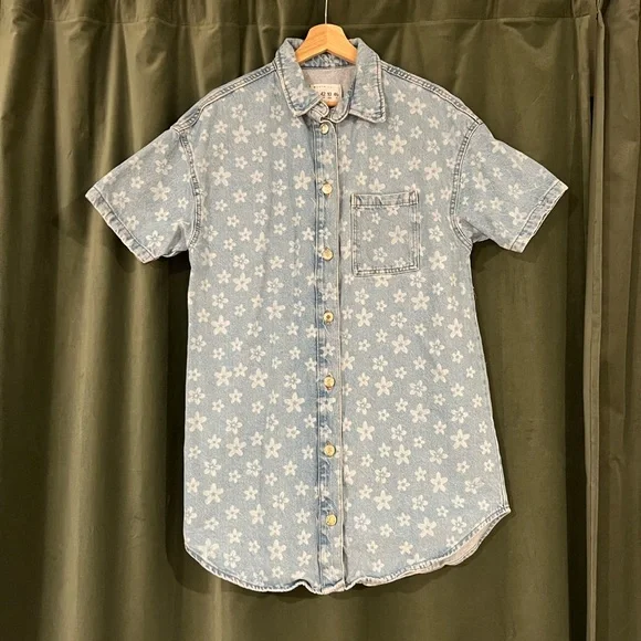 Primark Dresses | Denim Button Down T-Shirt Dress | Primark | Color: Blue | Size: 10 | Pm-52412356's Closet